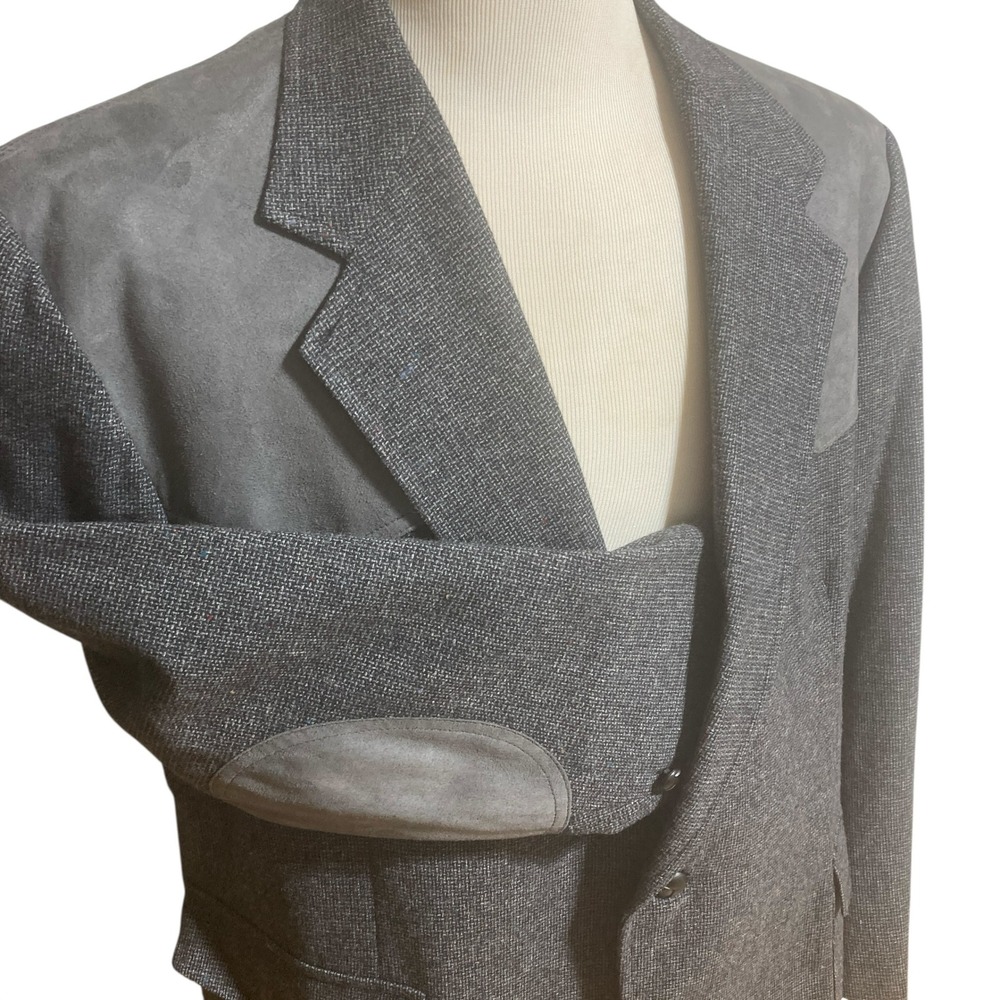 Vtg Pendleton Wool Blazer Jacket Gray Wool Size 5… - image 6